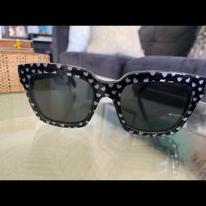 Saint Laurent heart glitter sunglasses
